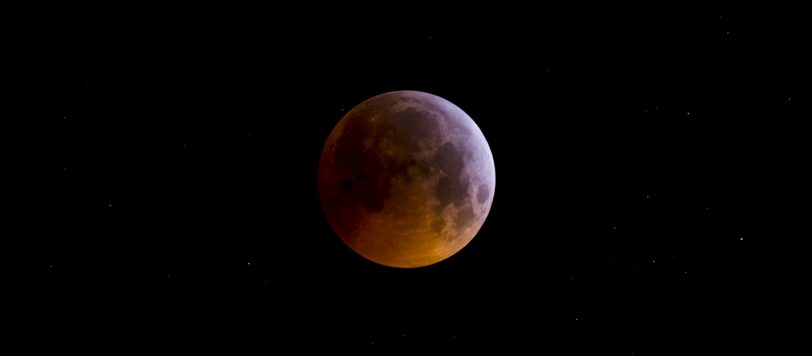 Foto vom Blutmond bei der Mondfinsternis am 21.01.2019